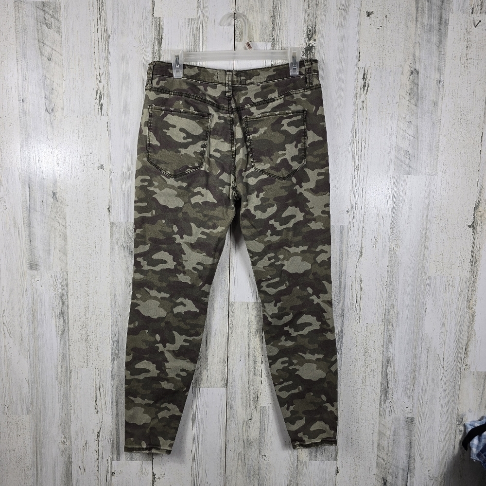 Mudd high rise camo ripped denim jeggings juniors size 15 - Picture 5 of 11
